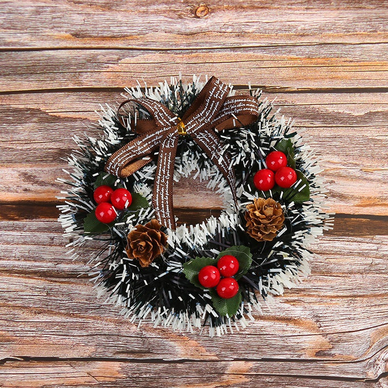 Wholesale Christmas Wreath Decorations 12cm Plastic Simulation Flowers